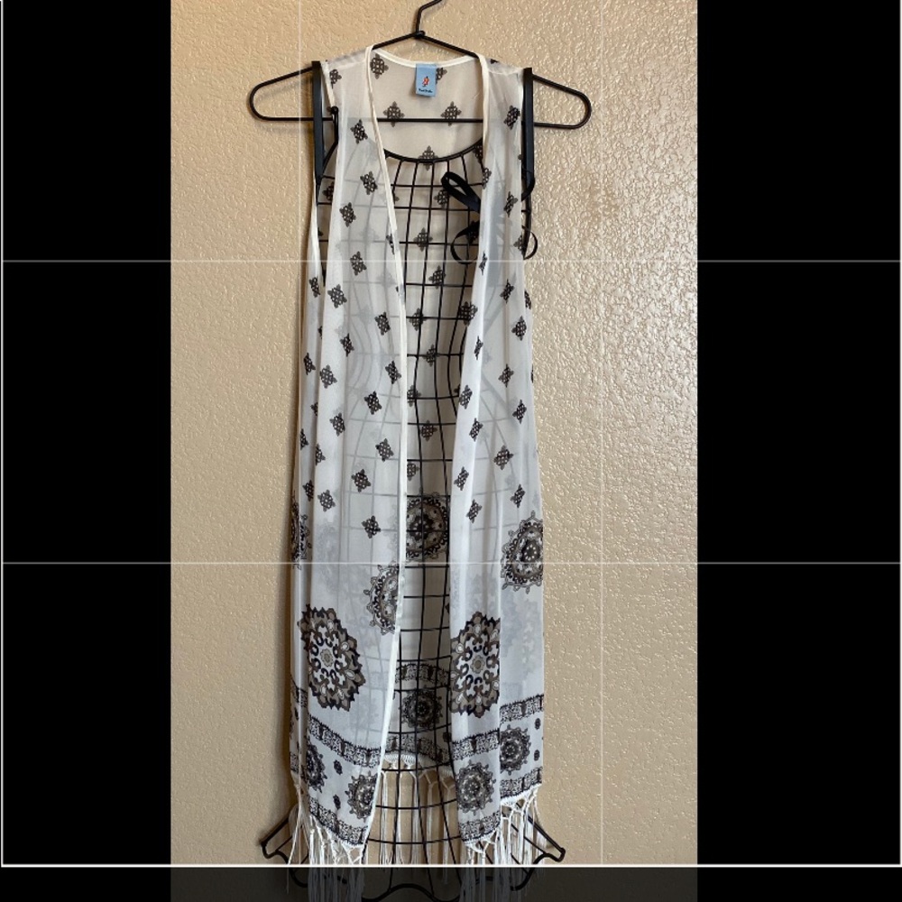 Fringe sheer coverup